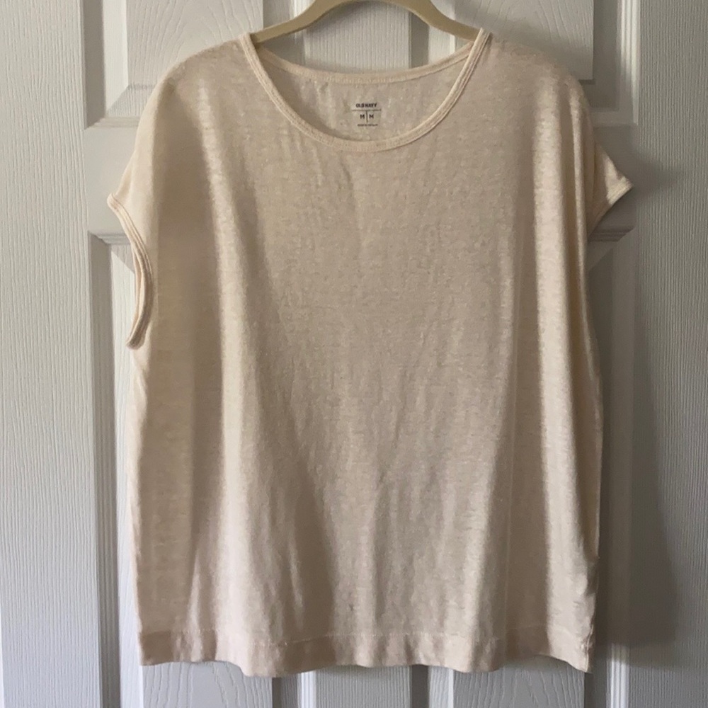 Old Navy Cream Sleeveless Shirt